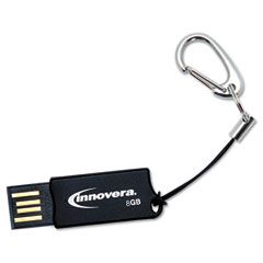 Innovera COB Flash Drive, 8 GB, USB 2.0, Black IVR38008