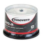 Innovera DVD+R Discs, 4.7GB, 16x, Spindle, Silver, 50/Pack IVR46851