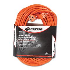 Innovera Indoor/Outdoor Extension Cord, 100 Feet, Orange IVR72200