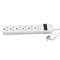 Innovera Six-Outlet Power Strip, 15-Foot Cord, 1-15/16 x 10-3/16 x 1-3/16, Ivory IVR73315