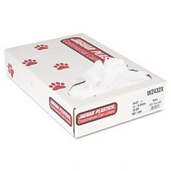 Jaguar Plastics Industrial Strength Commercial Can Liners, 15 gal, .5mil, White, 500/Carton JAGW2432X