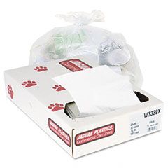Jaguar Plastics Industrial Strength Commercial Can Liners, 33 gal, .9mil, White, 100/Carton JAGW3339X