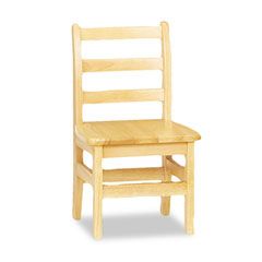 Jonti-Craft Kydz Ladderback Chair, 12" High Seat, 2/Carton JNT5912JC2