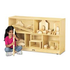 Jonti-Craft Low Single Mobile Storage Unit, 48w x 15d x 29-1/2h, White JNT0392JC