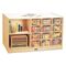 Jonti-Craft Mobile Storage Island, Clear Trays, 48w x 29d x 29-1/2h, Birch JNT04400JC