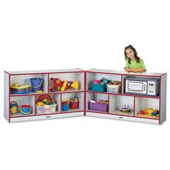 Jonti-Craft Rainbow Accents Fold-n-Lock Storage Unit, 48w x 15d x 29-1/2h, Red JNT0292JCWW008
