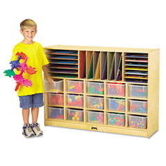 Jonti-Craft Sectional Mobile Cubbie, No Trays, 48w x 15d x 35-1/2h, Birch JNT0415JC