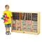 Jonti-Craft Sectional Mobile Cubbie, No Trays, 48w x 15d x 35-1/2h, Birch JNT0415JC