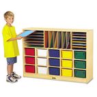 Jonti-Craft Sectional Mobile Cubbie, No Trays, 48w x 15d x 35-1/2h, Birch JNT0416JC