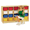 Jonti-Craft Tray Mobile Cubbie, 48w x 15d x 29-1/2h, White/Blue/Green/Red/Yellow JNT0421JC