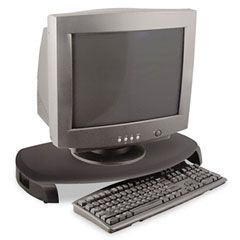 Kantek CRT/LCD Stand with Keyboard Storage, 23 x 13 1/4 x 3, Black KTKMS280B