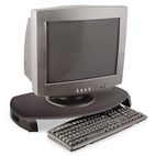 Kantek CRT/LCD Stand with Keyboard Storage, 23 x 13 1/4 x 3, Black KTKMS280B