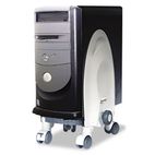 Kantek Deluxe Mobile CPU Stand, 12w x 12d x 18h, Gray KTKCS270G
