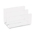 Kantek Mini Sorter, Two Sections, Acrylic, 4 1/8w x 6 1/4d x 4h, Clear KTKAD50