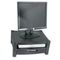 Kantek Two Level Stand, Removable Drawer, 17 x 13 1/4 x 3 to 6 1/2, Black KTKMS480