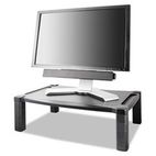 Kantek Wide Two-Level Stand, Height-Adjustable, 20 x 13 1/4, Black KTKMS500