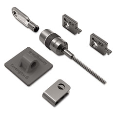 Kensington Desktop and Peripherals Locking Kit, 8 ft. Steel Cable, Two Keys KMW64615