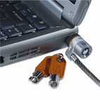Kensington Laptop Computer Microsaver Security Cable w/Lock, White Cable, Two Keys KMW64068