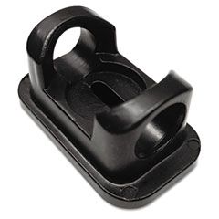 Kensington Mini Plate Anchor, Stainless Steel, 1 1/2" W x 7/8" H, Black, Adhesive Backing KMW67715