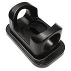 Kensington Mini Plate Anchor, Stainless Steel, 1 1/2" W x 7/8" H, Black, Adhesive Backing KMW67715