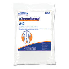 KIMBERLY-CLARK PROFESSIONAL* KLEENGUARD A40 Coverall To-Go, Microporous Film Laminate, XXL, White, 25/Carton KIM44345