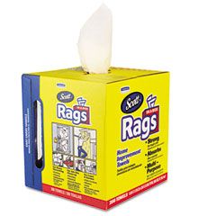 KIMBERLY-CLARK PROFESSIONAL* SCOTT Rags in a Box, 10 x 12, White, 200 Rags/Box KIM75260