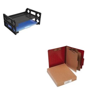 KITACC15006UNV08100 - Value Kit - Acco Presstex 20-Point Classification Folders (ACC15006) and Universal Side Load Letter Desk Tray (UNV08100)