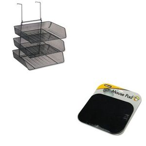 KITFEL58024FEL75902 - Value Kit - Fellowes Mesh Partition Additions Three-Tray Organizer (FEL75902) and Fellowes Polyester Mouse Pad (FEL58024)