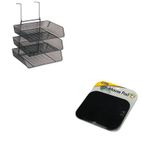 KITFEL58024FEL75902 - Value Kit - Fellowes Mesh Partition Additions Three-Tray Organizer (FEL75902) and Fellowes Polyester Mouse Pad (FEL58024)