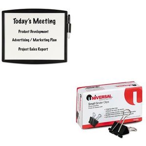 KITFEL75905UNV10200 - Value Kit - Fellowes Partition Additions Dry Erase Board (FEL75905) and Universal Small Binder Clips (UNV10200)