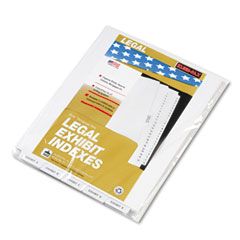 Kleer-Fax 80000 Series Bottom Tab Legal Index Dividers, Label "Exhibit A" - "Exhibit Z" KLF81176
