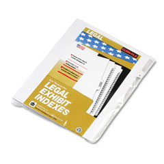 Kleer-Fax 80000 Series Legal Exhibit Index Dividers, Side Tab, "E", White, 25/Pack KLF80005