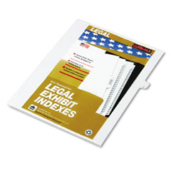 Kleer-Fax 80000 Series Legal Exhibit Index Dividers, Side Tab, "J", White, 25/Pack KLF80010