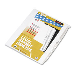 Kleer-Fax 80000 Series Legal Exhibit Index Dividers, Side Tab, "K", White, 25/Pack KLF80011