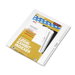 Kleer-Fax 80000 Series Legal Index Divider Set, Side Tabs, Printed "51"-"75" KLF81196