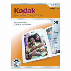Kodak Premium Photo Paper, 64lb, Glossy, 8-1/2 x 11, 25 Sheets/Pack KOD8689283
