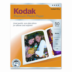 Kodak Premium Photo Paper, 64lb, Matte, 8-1/2 x 11, 50 Sheets/Pack KOD8621690