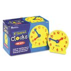 Learning Resources Set of Six Four-Inch Geared Learning Clocks, for Grades Pre-K to 4 LRNLER2202