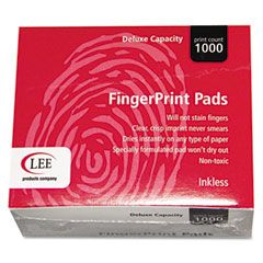 LEE Inkless Fingerprint Pad, 2-1/4 x 1-3/4, Black, Dozen LEE03127