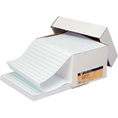 Legacy Computer Paper, 1-Part, 15lb, 14-7/8 x 11, Perforated, Green Bar, 3000 Sheets LOP21007