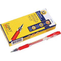 Legacy Grip Roller Ball Stick Gel Pen, Red Ink, Micro LOP15522