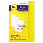 Legacy Page Flags with Wallet Holder, Transparent/Yellow, 3/4 in, 160/Pack LOP14720