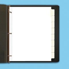 Legacy Write-on Index Set, White, 8-Tab, 3-Hole, White Tabs, 24/Box LOP12397