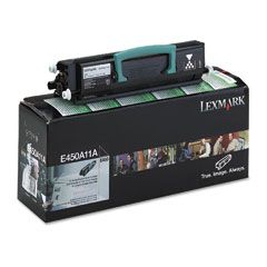 Lexmark E450A11A Toner, 6000 Page-Yield, Black LEXE450A11A