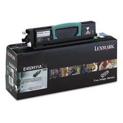 Lexmark E450H11A Toner, 11000 Page-Yield, Black LEXE450H11A