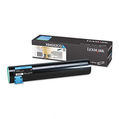 Lexmark X945X2CG High-Yield Toner, 22000 Page-Yield, Cyan LEXX945X2CG