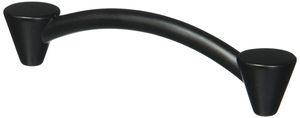 Liberty PN0359-FB-A 4" Kitchen or Furniture Cabinet Hardware Drawer Handle Pull with Cone Ends, Flat Black