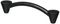Liberty PN0359-FB-A 4" Kitchen or Furniture Cabinet Hardware Drawer Handle Pull with Cone Ends, Flat Black