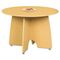 Linea Italia Massima Line Round Table, 43-3/8w x 43-3/8d x 29-1/2h, Honey LITMA129HON