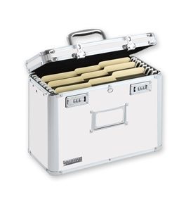 Locking Personal File Tote - Letter Size - White - White - Vaultz - VZ00170